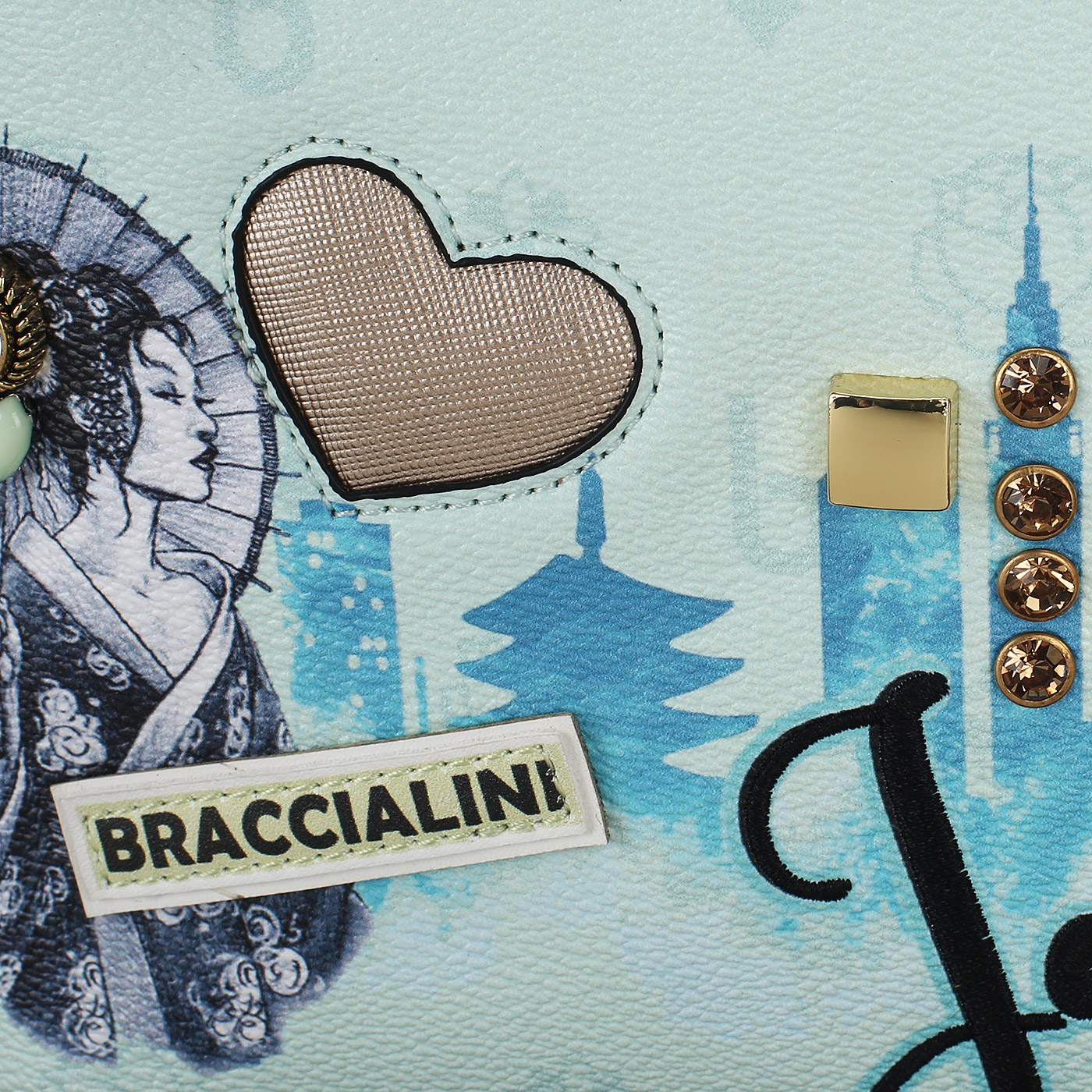 Сумка с аппликацией Braccialini Cartoline