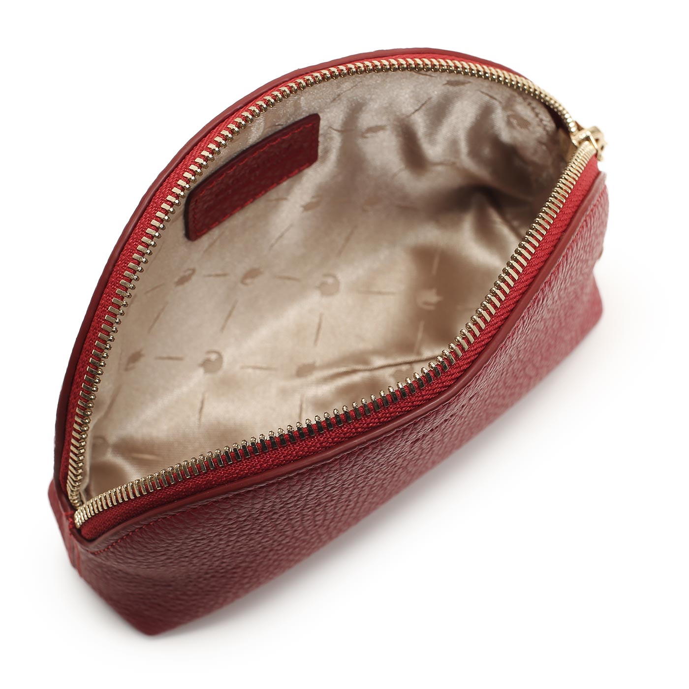 Кожаная косметичка красного цвета Chatte Amelie