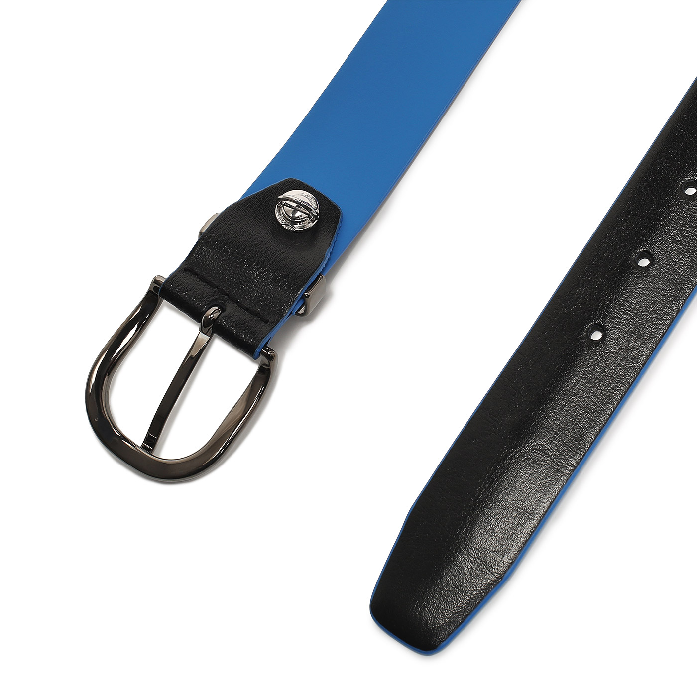 Ремень из гладкой кожи Piquadro Black square