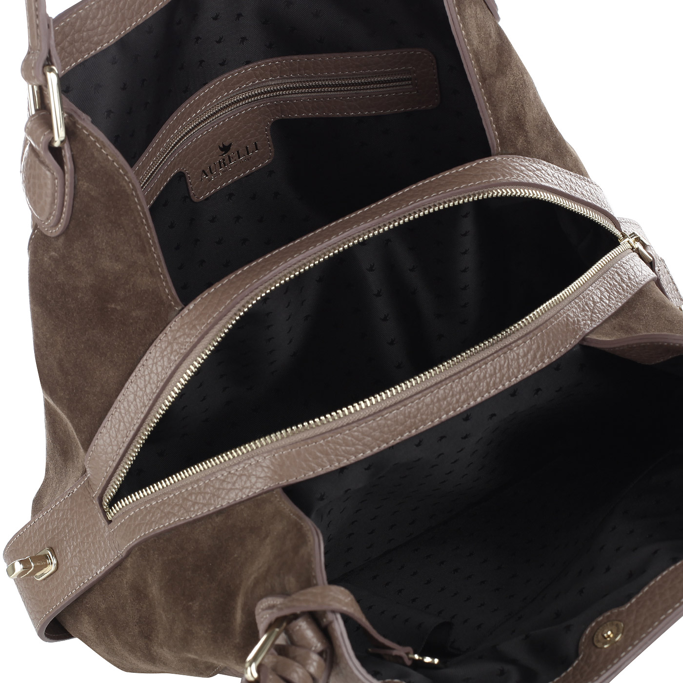 Мягкая комбинированная сумка Aurelli 