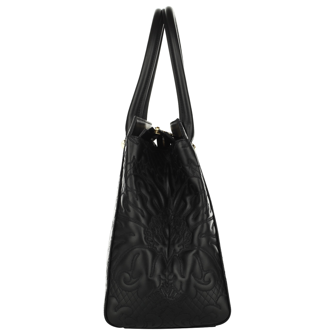 Черная сумка с вышивкой Valentino Orlandi Soraya