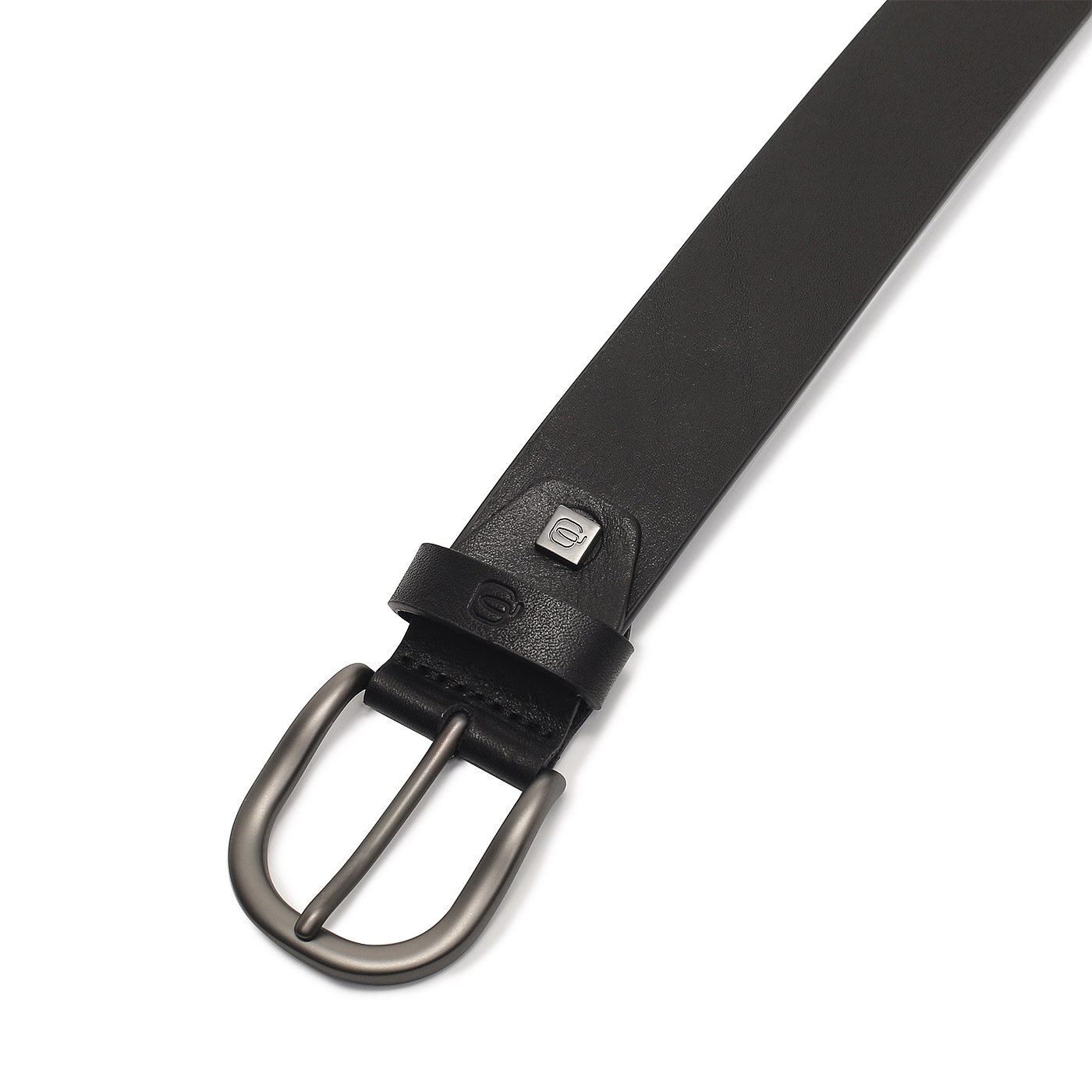 Ремень из гладкой кожи Piquadro Black square